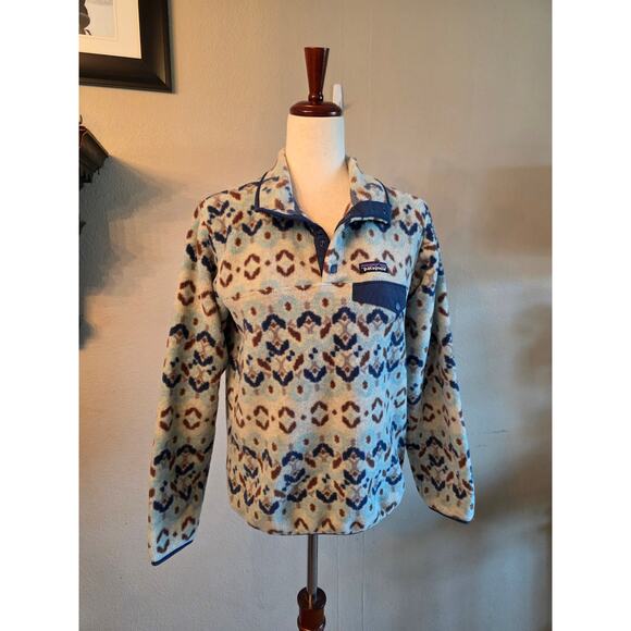 Patagonia Jackets & Blazers - Patagonia Synchilla Snap T Fleece Pullover Tundra Cluster Big Sky Blue SZ Small